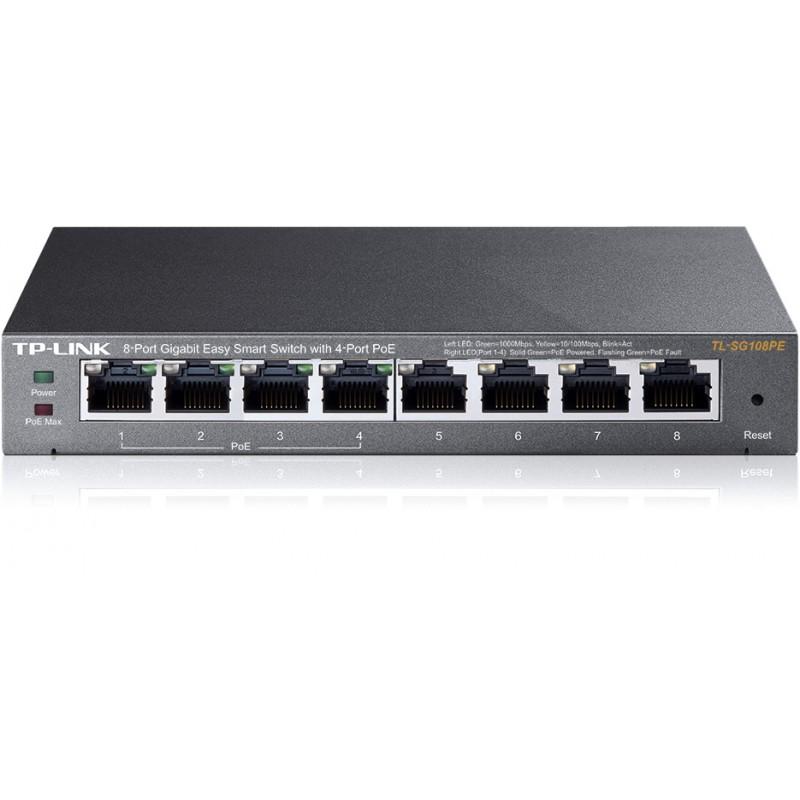 Tp-Link Easy Smart 8-Port Gigabit Switch - 4 PoE Ports - TL-SG108PE