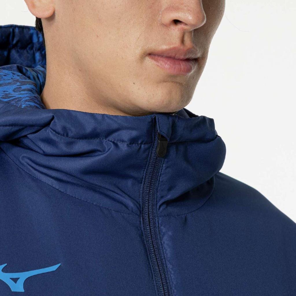 Soccer Wear Half Coat Water Repellent Cold Protection P2MEB570 Estate Blue [Mizuno]