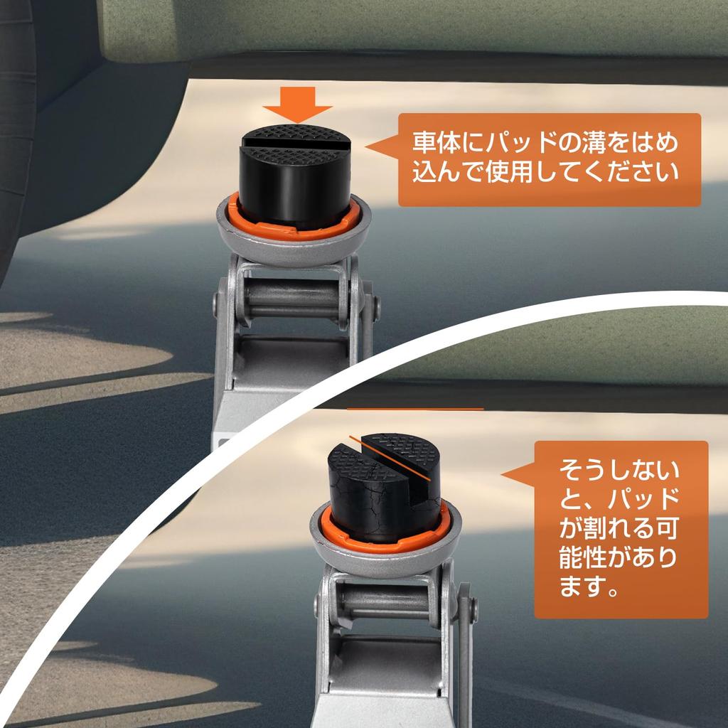 Donext Jack Pad Jack Adapter Universal Jack Attachment, 2.0 inch (50 mm), Groove Depth