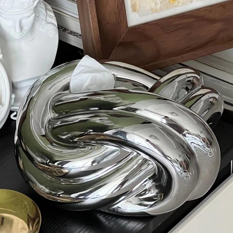 Креативный керамический держатель для салфеток с узлом для гостиной, спальни, стола, домашнего декора