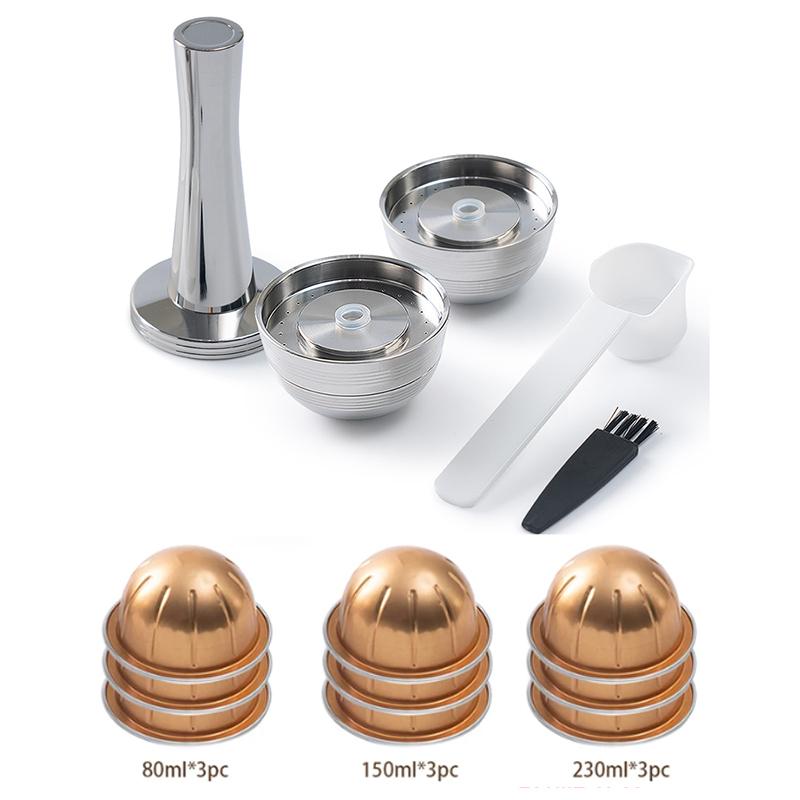 Для Nespresso Vertuo Next Pop Многоразовая капсула из нержавеющей стали Vertuoline Многоразовый кофейный фильтр Совместим с оригинальными капсулами