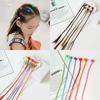 6pcs Girls Colorful Heart Wigs Ponytail Hair Ornament Princess Hair Claw Clips Twist Braid Headwear Kids Girls Hair Accessories