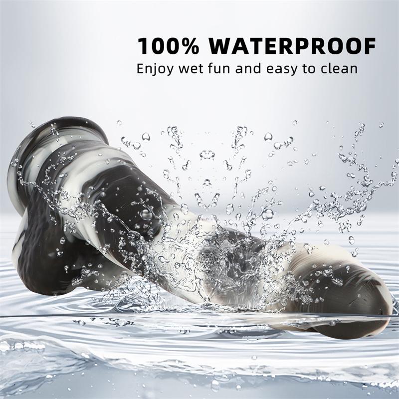 14 дюймов 5,7 см черно-белая смешанная цветовая гамма очень большая очень длинная толстая имитация большого дилдо анальная пробка игрушка