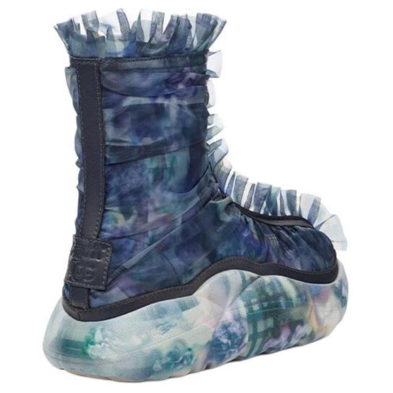 UGG Кеды женские Collina Strada с оборками и принтом ботинок, темно-синие с цветочным узором 1170430-DFL