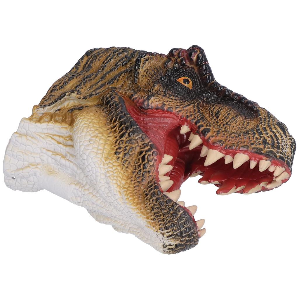 Dinosaur Puppet Rubber Portable Nontoxic Durable Wearable Hand Painted Craft Dinosaur Hand Puppet
