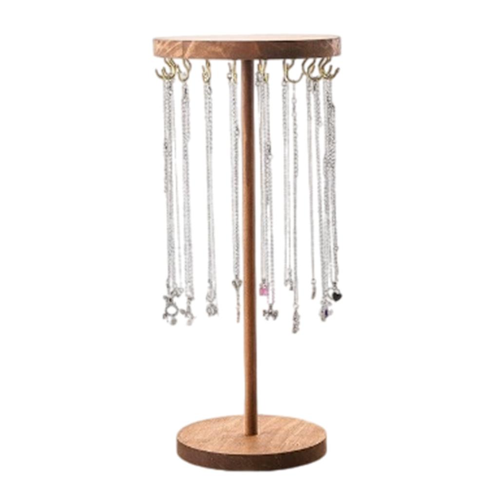 Держатель для украшений Подставка для ожерелий Подставка для брелоков Текстура дерева для демонстрации ожерелий, серег и браслетов в магазинах