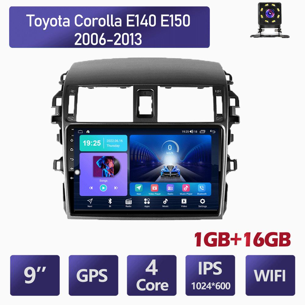 9-дюймовый Android Carplay для Toyota Corolla E140/150 2006-2013, автомобильный радиоприемник, мультимедийный видеоплеер, GPS-навигация, WIFI, 2 + 32 ГБ
