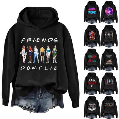 Женский и мужской унисекс модный костюм, свитшот с длинным рукавом и принтом, повседневная толстовка с капюшоном