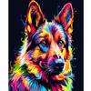 Frame Colorful Dog Picture By Numbers Animal Acrylic Paint With Numbers Handpainted On Canvas For Home Wall Art Gift 40x50cm