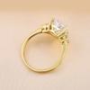 Luxury Drop-shaped Zirconia Wedding Band Female Fashion Gold Color Proposal Ring for Women Simple Gorgeous Accessories