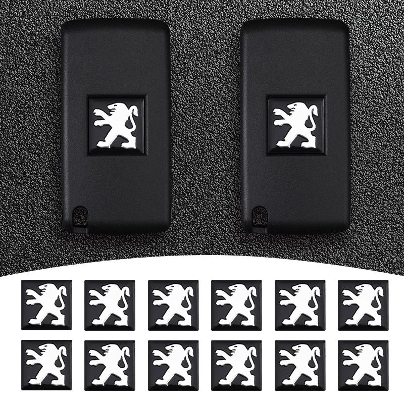 Автостайлинг Автомобильный брелок с логотипом Значок Кнопка радио Наклейка Для Peugeot 206 307 308 3008 207 208 407 508 2008 5008 107 106