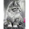 Huacan 5D Diamond Painting Full Square Cat Rhinestones Pictures Animals Diamond Embroidery Diamond Mosaic