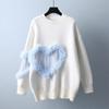 Fairy Medium Long Pullover Sweater for Women 2022 Autumn Wear New Korean Loose Lace Love Knitting Sweater Pullover Female Tops