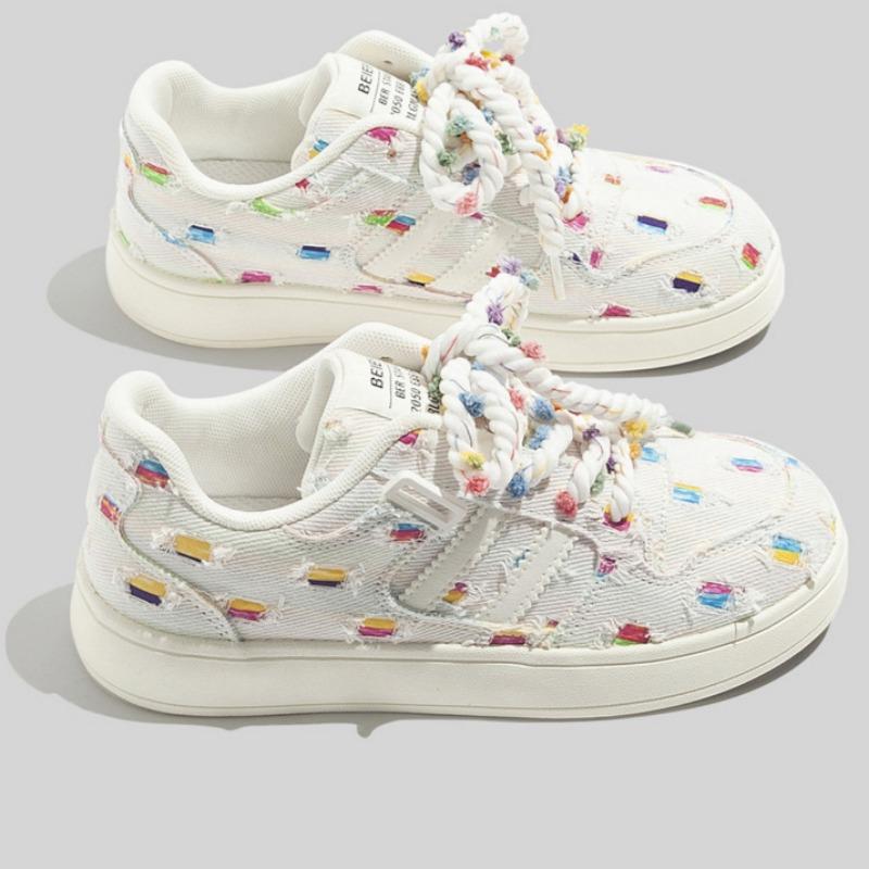 Кеды корейская версия ins все-в-одном студенческие на толстой подошве женские туфли повседневные белые туфли