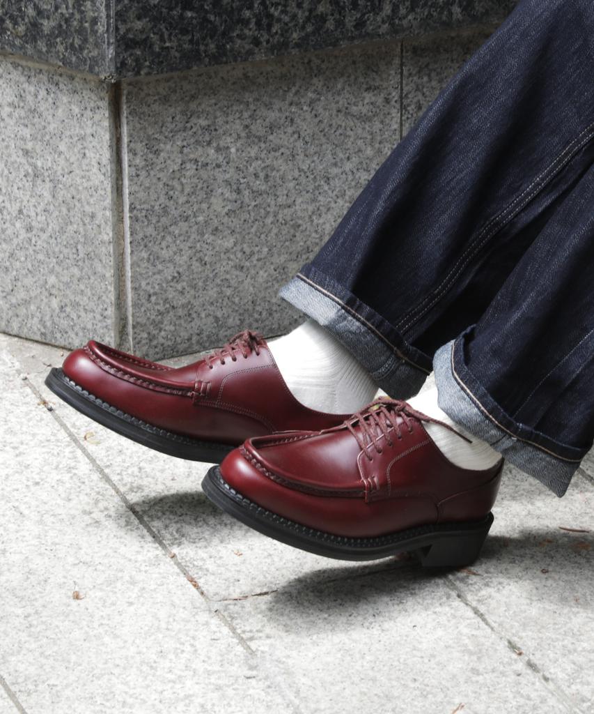 Custommood Lime Cowhide Derby Shoes_Italian Vibram Sole (Gold Wine)