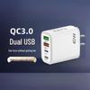 Мобильное зарядное устройство PD40W: Быстрая зарядка QC3.0, многопортовый 2U+2C, стандарты ЕС/Великобритании