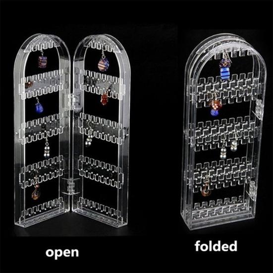 Складной держатель для сережек, стеллаж для хранения ювелирных изделий на экране