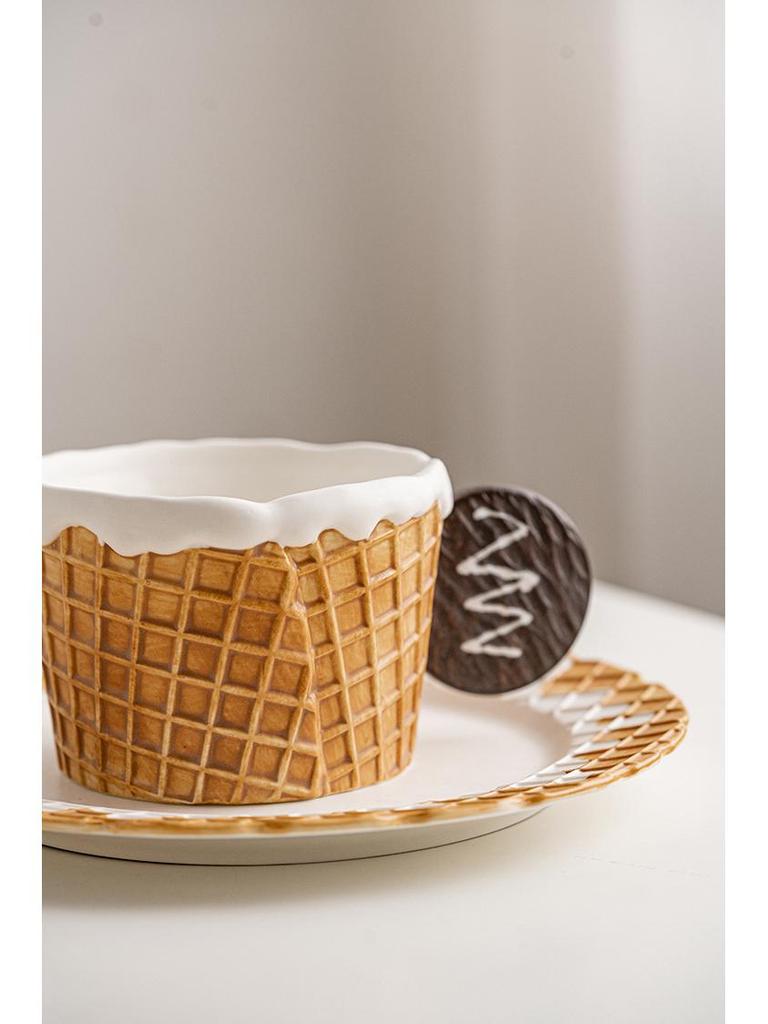 Милая керамическая кружка в корейском стиле и серия печенья Набор столовой посуды: Кофейная чашка, Завтрачные и обеденные тарелки, Десертная тарелка