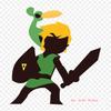 Cartoon The Legend Of The Minish Cap Link Iron On Heat Transfer Printing Vinyl Patches Sticker for Clothes DIY Appliques Washable Patches