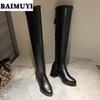Бахрома на высоком каблуке женские сапоги выше колена сексуальная обувь 2025 трендовый бренд дизайнерские массивные ботинки челси туфли-лодочки в стиле панк женские ботинки