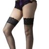 Данай Черные Кружевные Чулки до Бедра - Сексуальные, Кокетливые, Тонкая Сетка Дизайн с Четырьмя Косточками (9004)