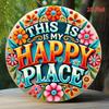 D FlatThis Is My Happy Place Metal Plate Design Suitable for Home Office Bedroom Decoration Coffee Shop Decoration