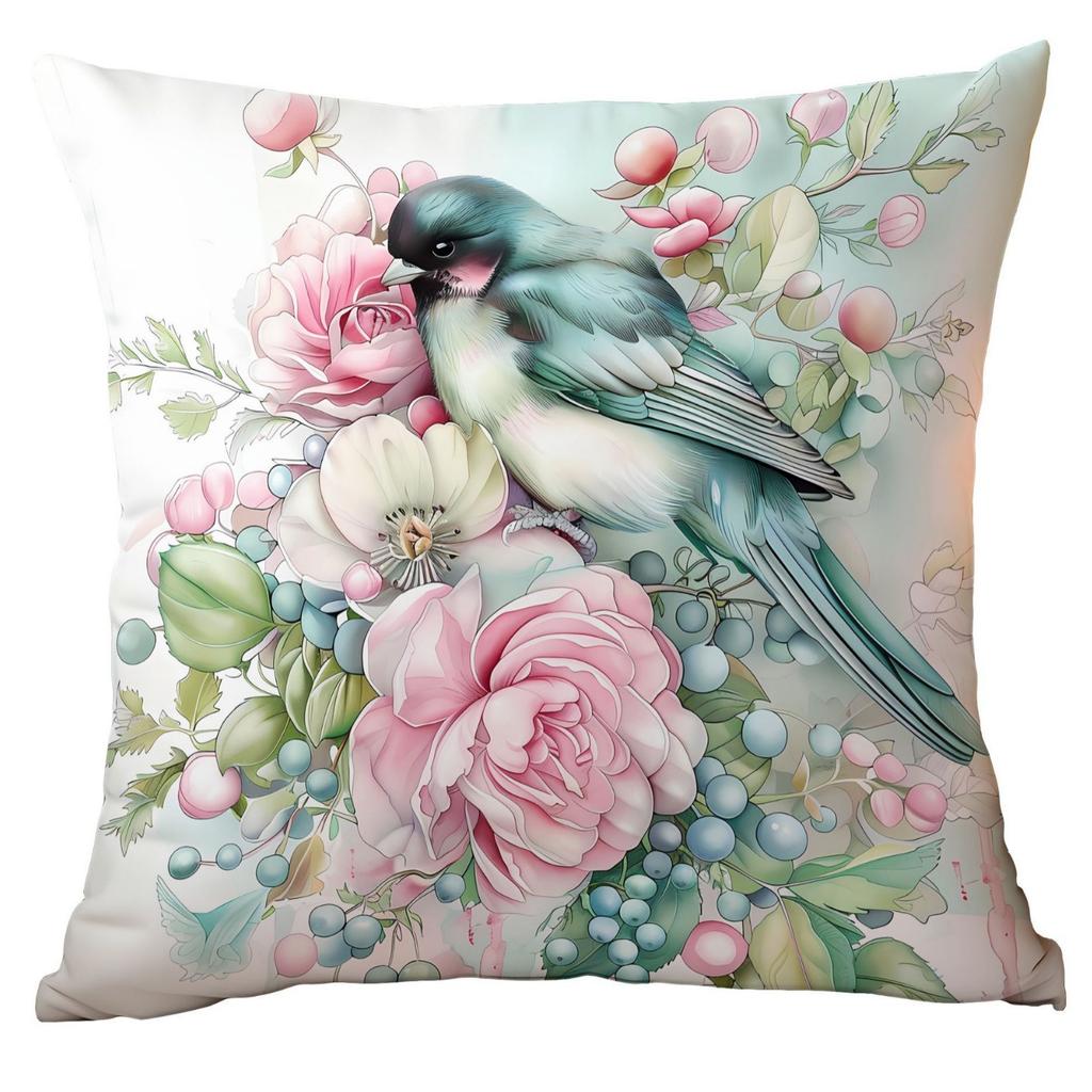 Новая весенняя наволочка с цветочным принтом, мятно-зеленая, для дома, гостиной, дивана, подушки