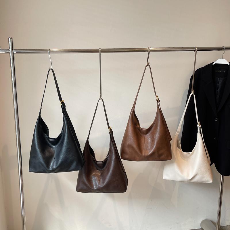 Винтажная сумка-коммутер большой вместимости, женская сумка на плечо из мягкой кожи, сумка-тоут под мышкой