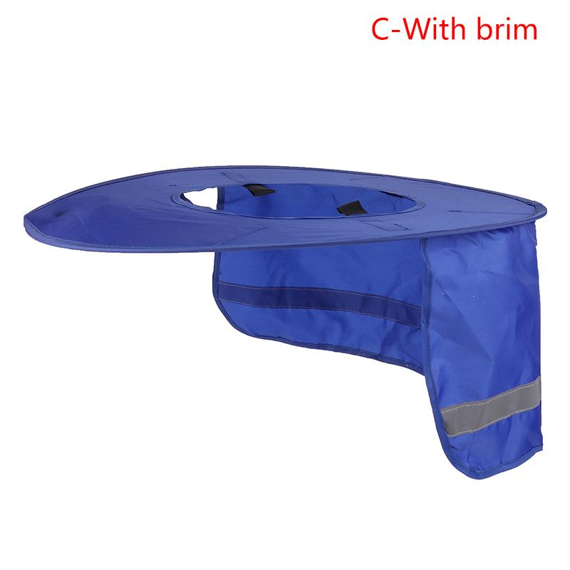 Summer Sun Shade Safety Hard Hat Neck Shield Helmets Reflective Hat Brim Reflective Cap Cover for Construction Workers