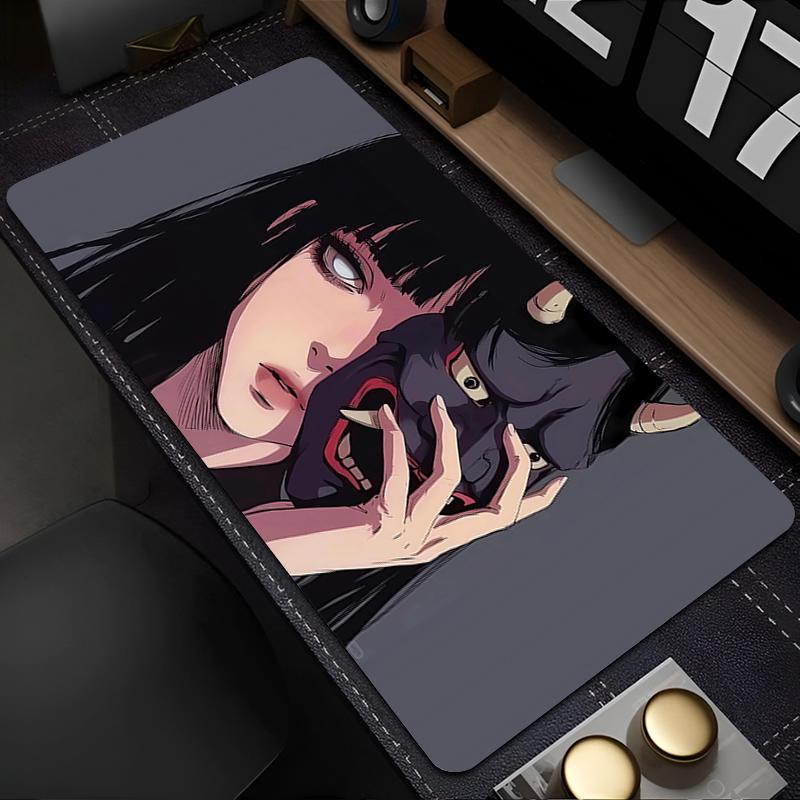 Mouse Pad Devil Oni Mask Keyboard Pad New Mousepad Natural Rubber Anti-Slip Office PC Anime Girl Desk Mat Perfect Gift for Teens