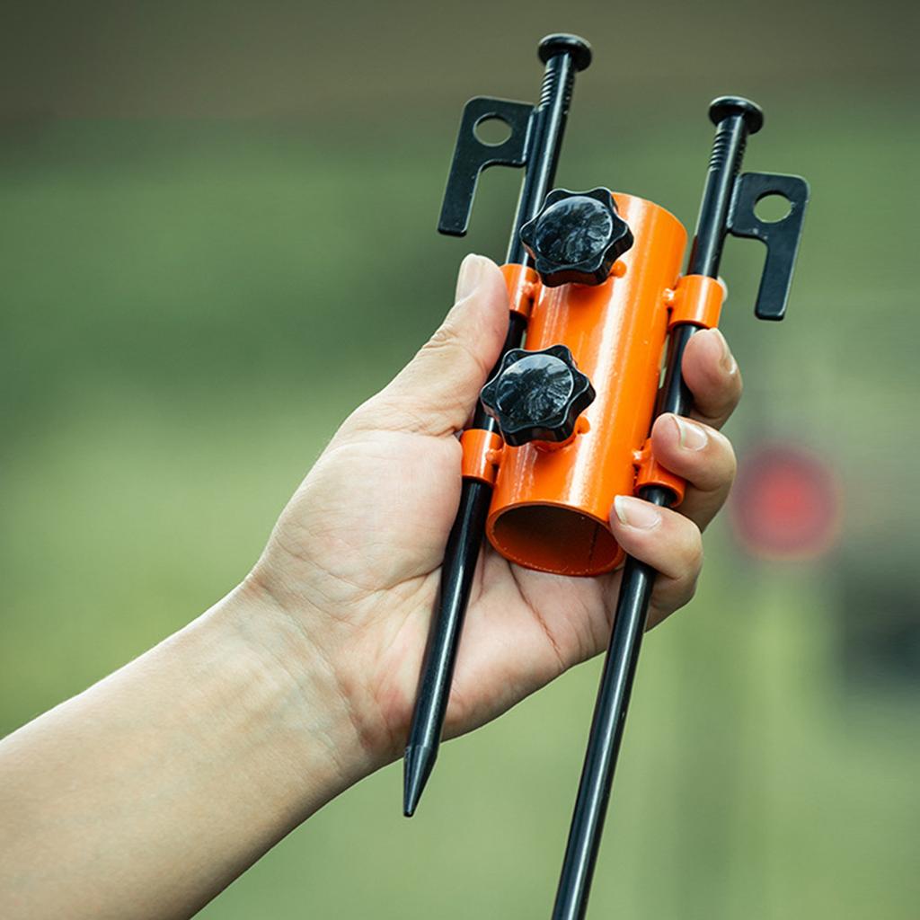 Portable Tent Fixed Tube Rod Stand Adjustable Camping Awning Rod Holder Tent Canopy Holder for Camping Fishing Barbecue