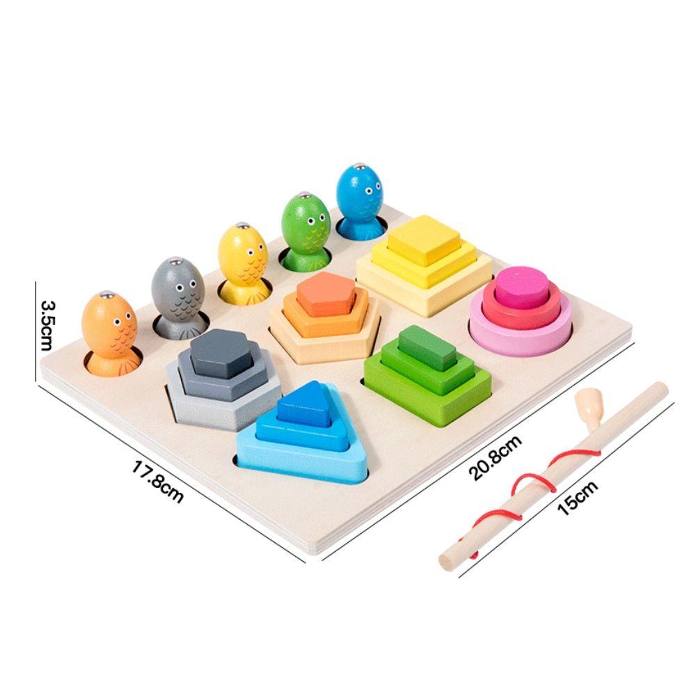 Educational Shape Matching Toys Wooden Sorting Stacking Toys Montessori Wood Toys  Baby