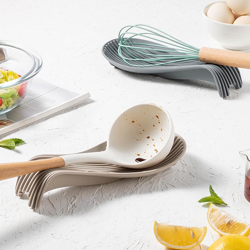 1 шт. силиконовый держатель для ложки кухонная подставка для ложки утварь термостойкие полки для хранения кухонные принадлежности кухонные принадлежности для приготовления пищи кухонные принадлежности