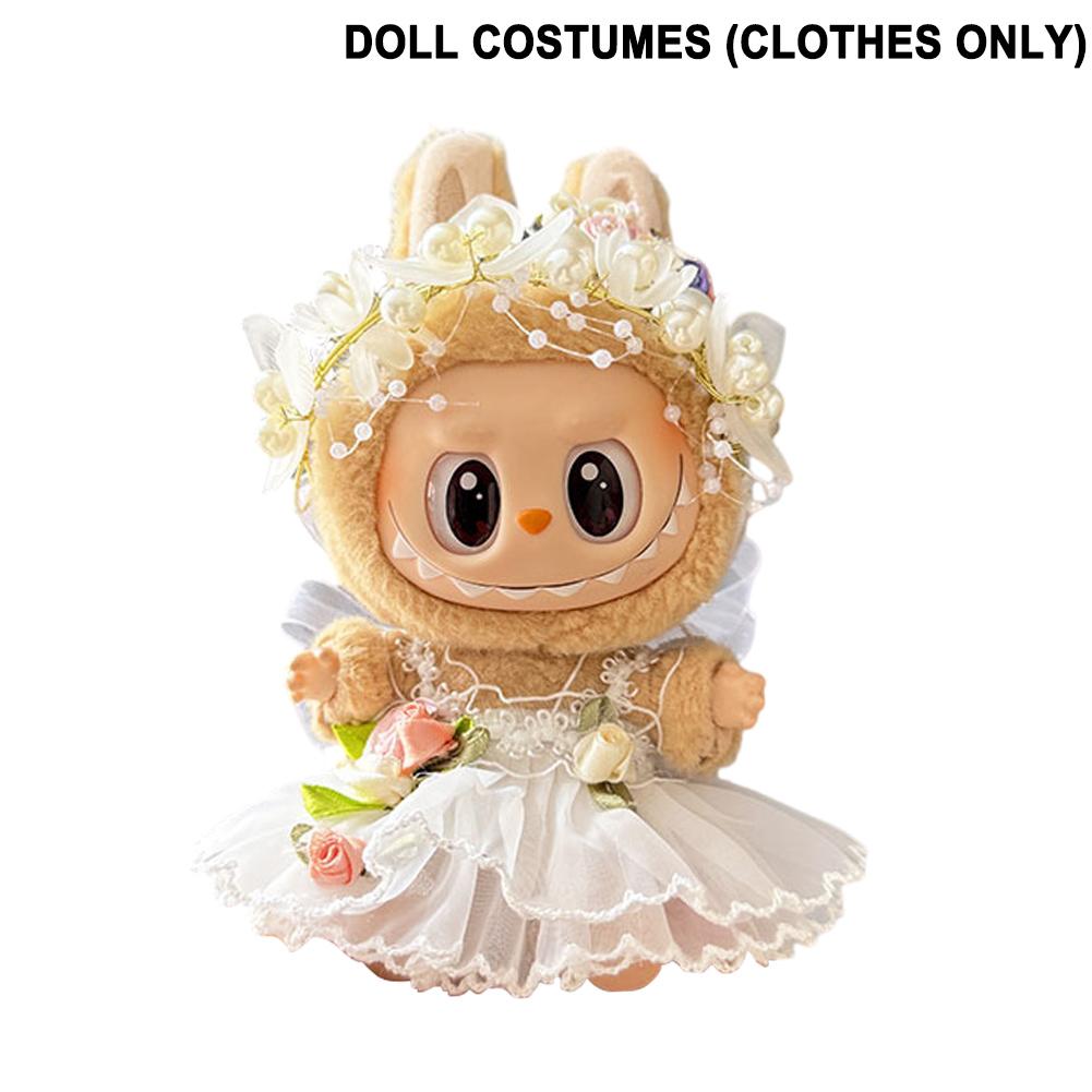 Labubu Plush Doll Одежда Kawaii Doll Одежда для кукол Маленькая мультяшная милая одежда Куклы Аксессуары Рождественский подарок