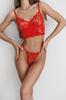 Floral Embroidery Boned Camisole Transparent Temptation Pure Desire Shapewear Lingerie Set Underwear