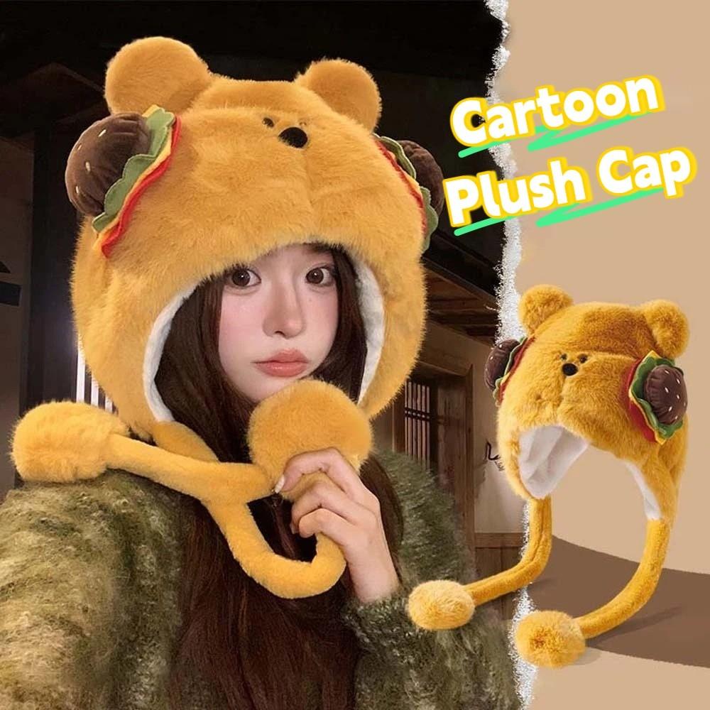 Anti-cold Bear Lei Feng Hat Penguin Ear Protection Cap Skiing Winter Plush Hat Travel