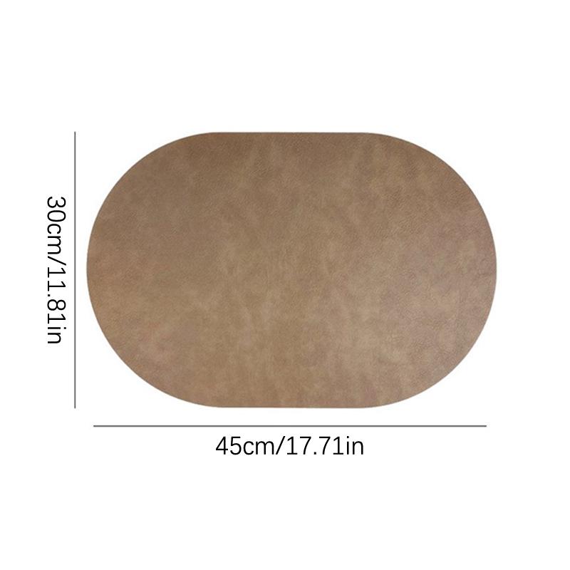 Кожаный коврик под приборы овальный маслостойкий коврик для стола домашний обеденный кухонный стол подставка под приборы дизайн обеденный водонепроницаемый термостойкий домашний декор