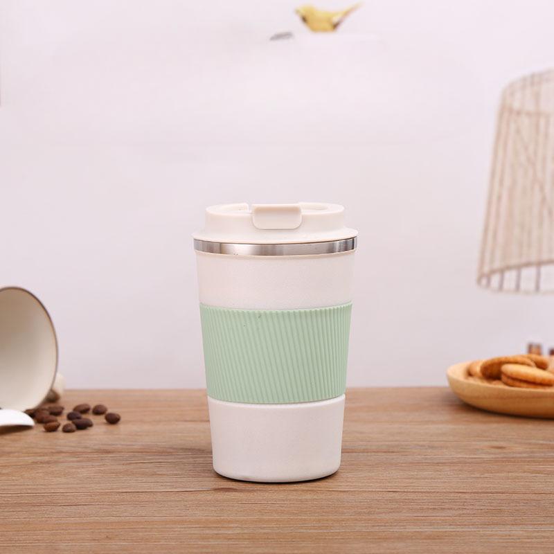 Кружка из нержавеющей стали 304 с ценной откидной крышкой для кофейной чашки для непосредственного питья, подарочная чашка для делового офиса