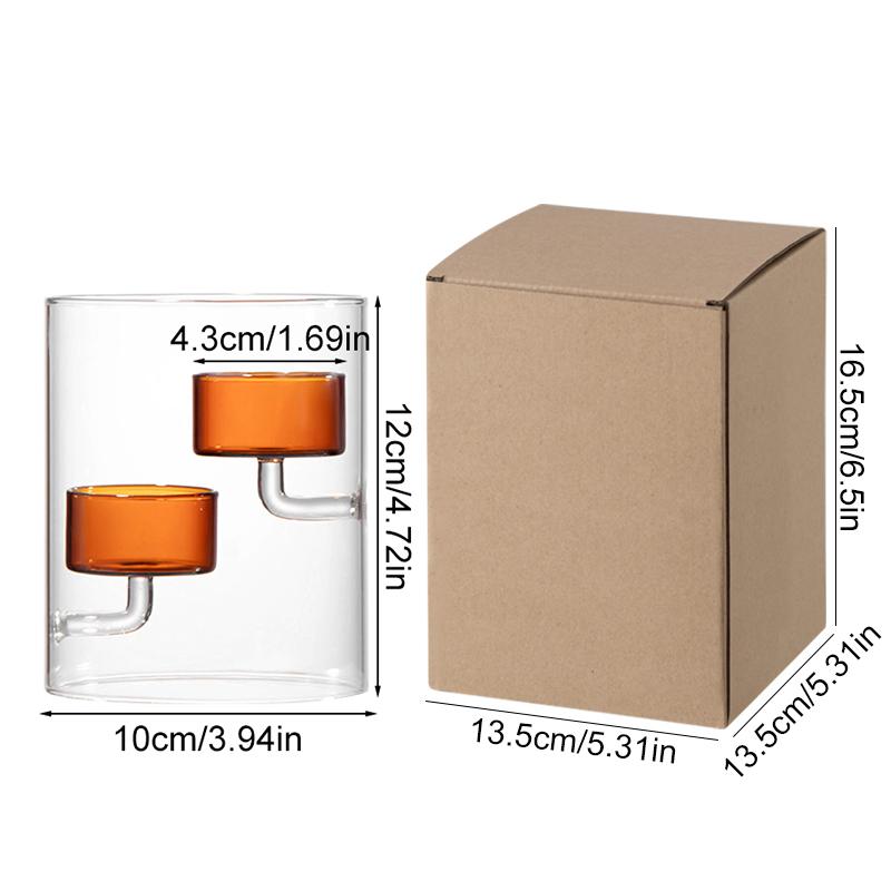 1PC Hurricane Creative Oil Lamp Windproof Glass Candlestick Home Decor Cylindrical Clear Candle Holder European Style Glass