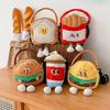 Doll Plush French Fries Handbag Crossbody Bag Shoulder Bag Casual Cartoon Hamburger Bag  Girl