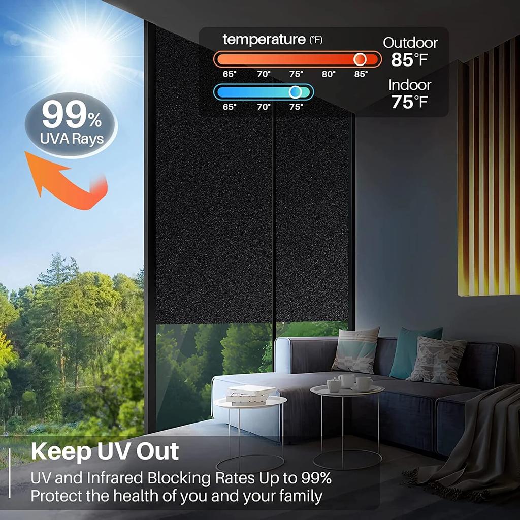 100-50 см защитная пленка для окон, светоотражающая пленка для окон, солнцезащитная матовая пленка для окон, статическая липкая, неклейкая