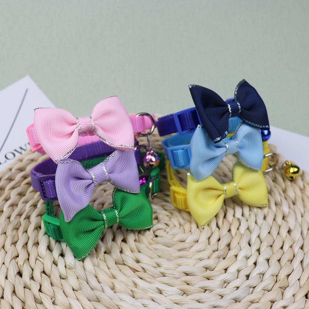Многоцветные ошейники с бантом Регулируемые ошейники для кошек Новые ошейники для домашних животных Кошка Собака
