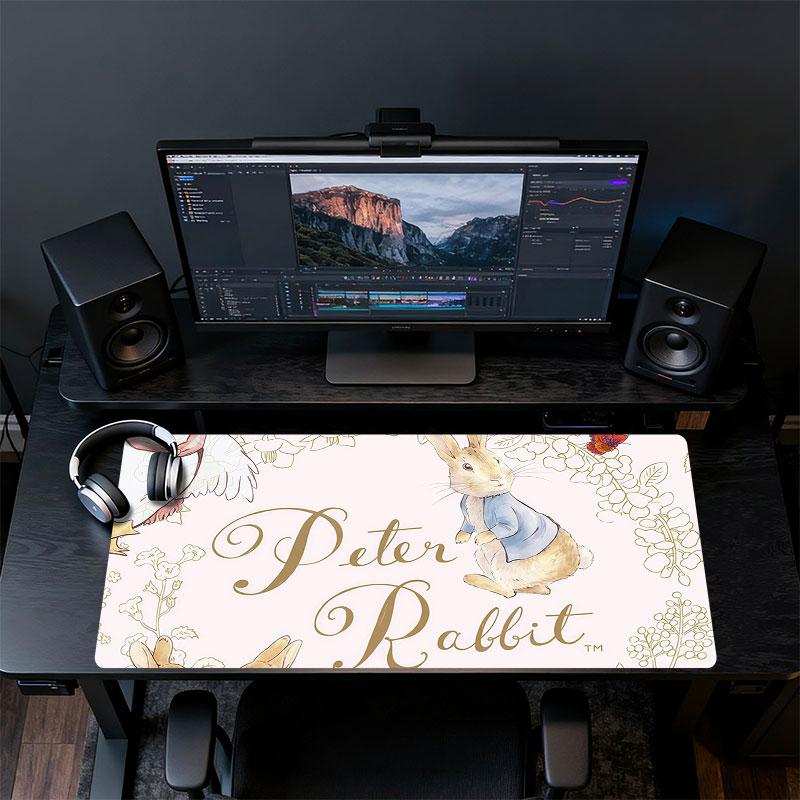Peter Rabbit Art Mouse Pad, Large Gaming Desk Mat, Non-slip XXL Mousepad for Laptop & Tablet, Mini PC Playmat with Stitched Edges