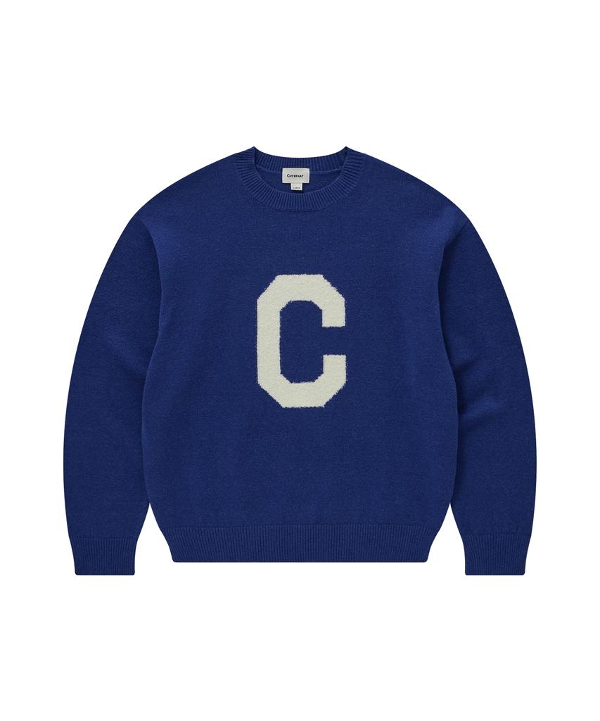 COVERNAT Big C Logo Knit Royal Blue