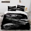 3D Gothic Horror Skull Cartoon Comforter Bedding Set,Duvet Cover Bed Set Quilt Cover Pillowcase,King Queen Size Bedding Set Gift