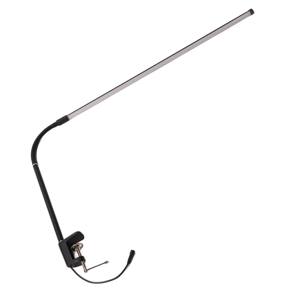 Светодиодная настольная лампа с зажимом 5 уровней яркости от 3000K до 6500K вращающаяся на 350 градусов лампа для красоты ресниц черная