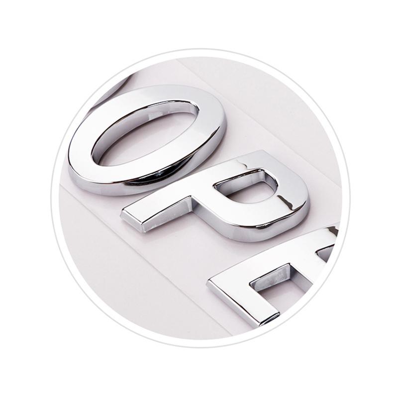 3D ABS Chrome Black Cooper S Emblem Letters Car Rear Trunk Badge Self-adhesive Sticker Accessories