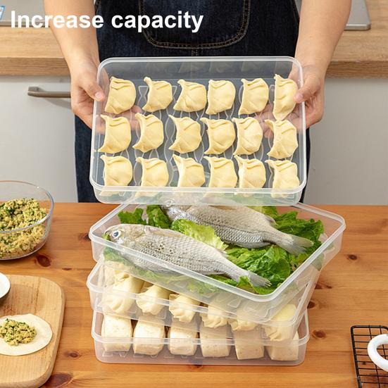 Штабелируемая коробка для хранения продуктов, морозостойкий полипропилен, вакуумная консервация, холодильник-органайзер для дома