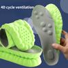 4D Sports Insole Men/Women PU Full Arch Pad Antibacterial Odor Resistant Sweat Absorbing Breathable High Elasticity Shock Absorption Leisure