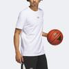 Adidas ДОН. Превосходная футболка с буквенным логотипом, круглым вырезом и короткими рукавами, мужские топы, белая IB9403